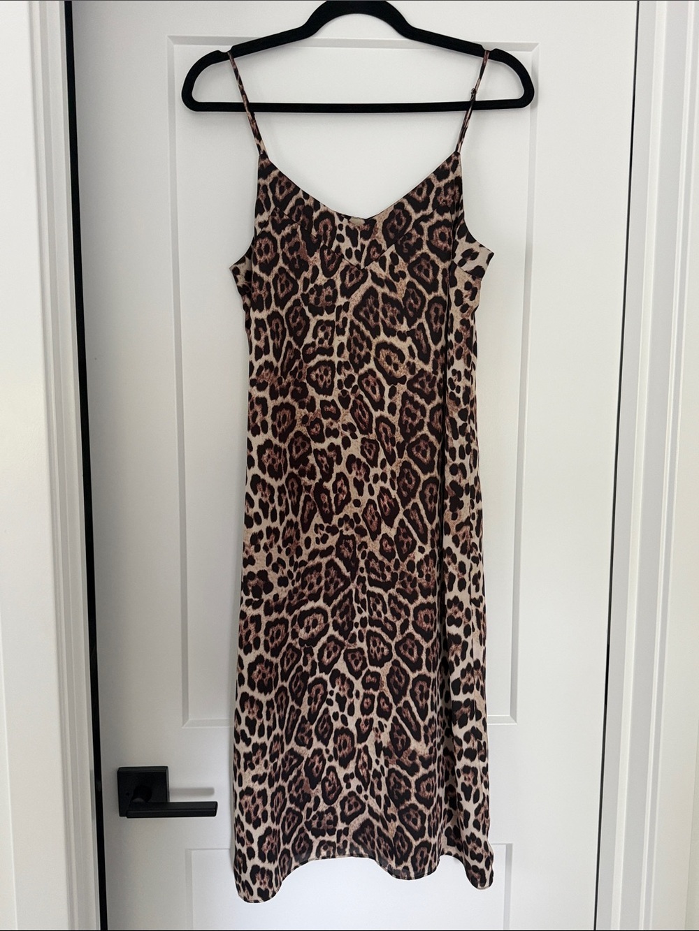 Equipment Leopard Print Slip Dress Mid-length Size Small - Picture 1 of 2